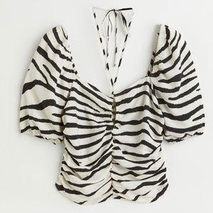 H&M Zebra Top Brand New